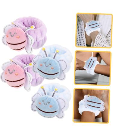 FRCOLOR 4pcs Face Wash Wristband Plush Hair Scrunchies Elastic Makeup Towel Adjustable Hair Band Elastic Scrunchy Ties Absorbent Wristbands Wash Arm Towel Flannel Elasticity South Korea - Buy Online on SooperMarket.com