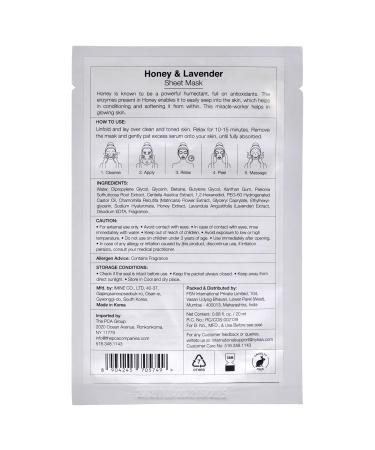 Nykaa Naturals Skin Secrets Bubble Sheet Mask - Honey & Lavender | Dark Spot Reducer & Skin Elasticity Booster - 0.67 oz - Buy Online on SooperMarket.com