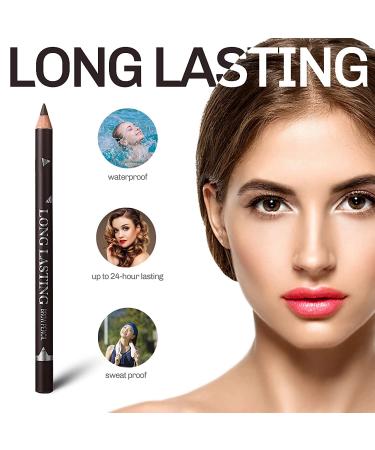 Sumeitang 12 Pcs Dark Brown Eyebrow Pencil Eyeliner Set - Waterproof, Long Lasting Eye Brow Pencil for Women - Professional Eye Makeup Gel Pen - Buy Online on SooperMarket.com