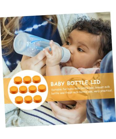 Vaguelly 10pcs Baby Bottle Seal Cap 43mm Diameter Bottle Lids Milk Bottle Cap Water Bottle Screw Lid Narrow Neck Breastmilk Bottles Cap Women Small Travel Food Grade Pp Milk Jug Orange 4.3x4.3x1.5cm - Buy Online on SooperMarket.com