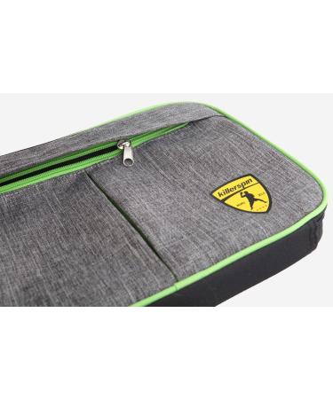 Killerspin Optima Ping Pong Paddle Carry Case| Padded Table Tennis Racket Cover| Reinforced Padded Polyester Bag for 2 Ping Pong Bats| Side Accessory Pocket for 8 Tablets| Protective Zipper Enclosure