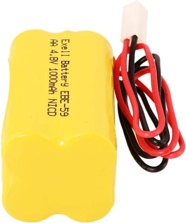 Buy 2-Pack Exell 4.8V 1000mAh Emergency Lighting Battery - Compatible with Lithonia OSA004 Astralite Day-Brite & More - International Shipping Available - Buy Online on SooperMarket.com