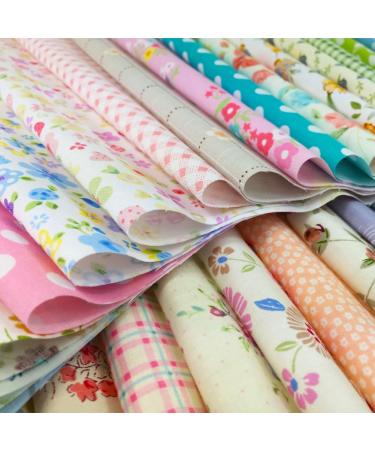 flic-flac Quilting Fabric Squares 100% Cotton Precut Quilt Sewing Floral Fabrics for Craft DIY (12 x 12 inches  60pcs) 12 x 12 inches 60pcs