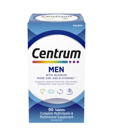 Centrum Men Multivitamins/Minerals Supplement 90 Tablets (Packaging May Vary) 90 count (Pack of 1) Supplement