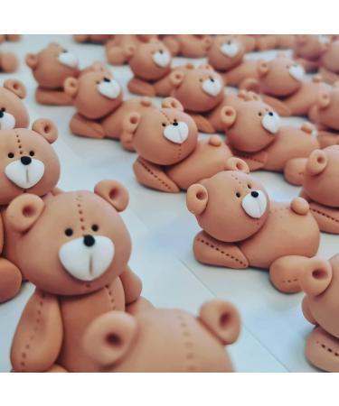 SugArt 3 Teddy Bears Cake Topper Party Decoration Fondant Edible Great for Kids Boy Girl first Birthday Christening Baby shower easy to Use. - Buy Online on SooperMarket.com