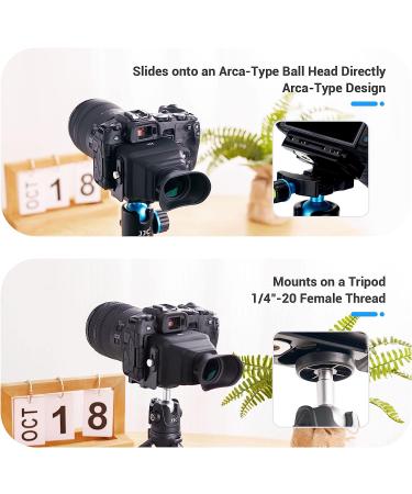 JJC Collapsible Camera LCD Viewfinder 3X Magnifier Sunshade Hood with Arca-Type Plate for Canon Nikon Sony - Buy Online on SooperMarket.com