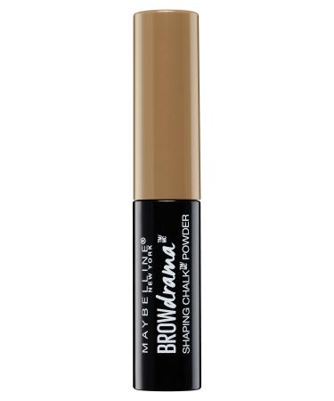 Maybelline Brow Drama Shaping Chalk Powder No. 100 Blonde velvety eyebrow powder for natural distinctive eyebrows with soft contours No. 100 Blonde 2.5 g (1 Pack)