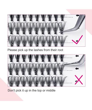 Premium 20D 0.07mm D Curl Individual Eyelash Clusters - 120PCs DIY Fadlash Eyelashes - 13mm | Shop Internationally - Buy Online on SooperMarket.com