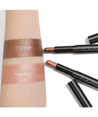 FOCALLURE Cream Eyeshadow Stick Duo - Shimmer Eyeshadow Pencil Set - Buy Online on SooperMarket.com