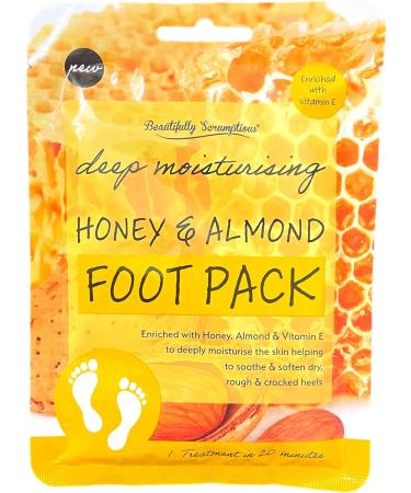 Honey & Almond Infused Moisturising Foot Pack Socks Enriched with Vitamin E - Helps Rough Cracked Heels - 2 Pack - Buy Online on SooperMarket.com