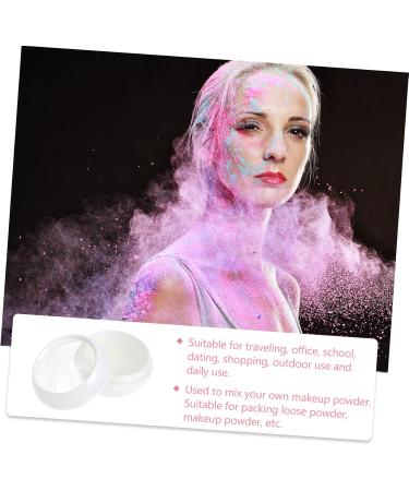 PLAFOPE Box Powder Box Empty Powder Make up Powder Puff Fluffy Puff Case Powder Compact Jar Plastic Pp White - Buy Online on SooperMarket.com