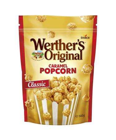 Werther's Original Caramel Popcorn Classic Caramel Flavour Ideal for Christmas 140 g (Pack of 1)