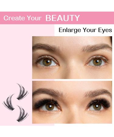 280 Pcs Cluster & Wispy Individual Lashes 40D-D-0.07-14 mm | DIY At-Home C D Curl Bottom Lashes - Buy Online on SooperMarket.com