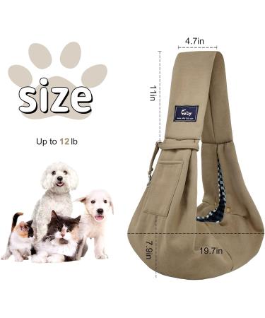 Buy Hand-Free Khaki Pet Carrier Bag - Breathable Cotton Travel Bag for Dogs & Cats - Buy Online on SooperMarket.com