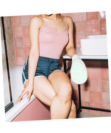 Baluue Body Exfoliator Glove - Light Green Bath Scrubber Mitten for Smooth Skin | International Shipping - Buy Online on SooperMarket.com