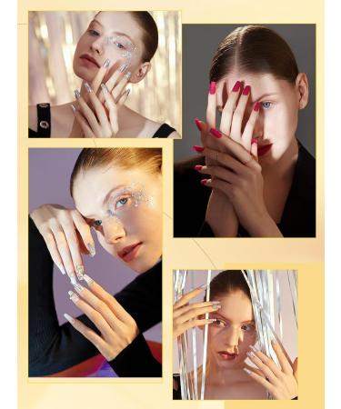 Deciniee Acrylic Nail Kit - 1000 Clear & Natural Fake Nails for French Manicure - 10 Sizes Extension Tips with Box - Women's Press on Coffin Nails - Buy Online on SooperMarket.com