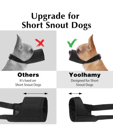 YOLHAMY Soft Muzzle for Dogs - Prevent Biting & Barking | Fits Chihuahua Shih Tzu Bulldog Pitbull | XXS to Large - Buy Online on SooperMarket.com