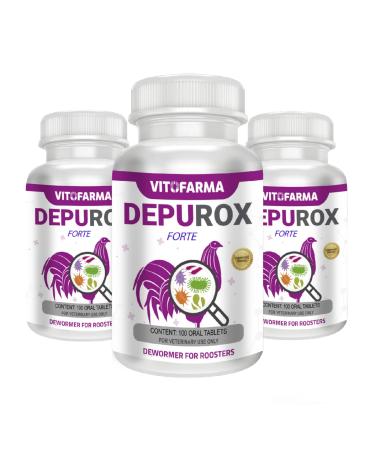 DEPUROX para Gallos Pollos Gallinas Depurox for Rooster Hens Chickens b12-5500 Ener-Jet Babybiotic Depurox Forte 100 tabletas