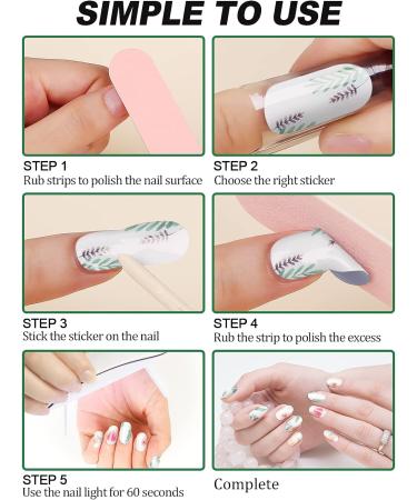 Semi Cured Gel Nail Strips in Red - Long Lasting Waterproof Nail Polish Wraps - Includes Cuticle Stick, File, Wipes & Sealing - UV/LED Lamp Required - Buy Online on SooperMarket.com