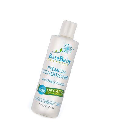 Organic Baby Conditioner with Aloe, Coconut Oil, Citrus Essential Oils  Safe, Gentle, Nourishing  Eczema Friendly  Paraben, Dye, Gluten, and Sulfate Free  8 oz
