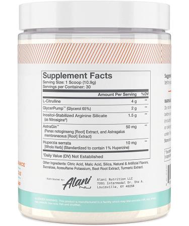 Alani Nu Pump Stim Free Pre-Workout Supplement - Mango Sorbet (30 Servings) - Buy Online on SooperMarket.com