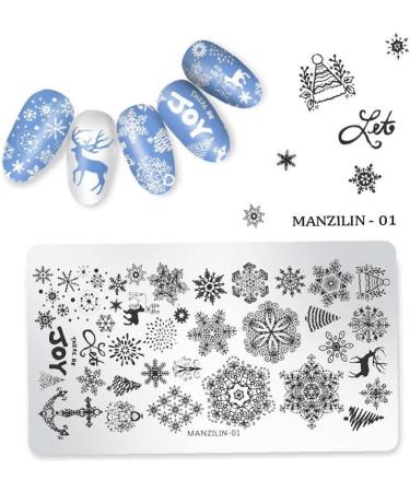 Christmas Nail Stickers & Stamping Plates | International Shipping - Nail Art Beauty Patterns - Buy Online on SooperMarket.com
