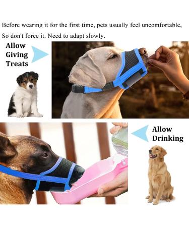 Pubiao Nylon Mesh Dog Muzzle - Breathable Soft Guard for Biting & Chewing - Adjustable Anti-Barking Puppy Muzzle (Black L) - Buy Online on SooperMarket.com