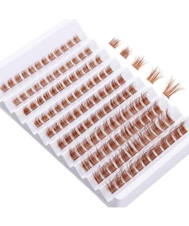 Buy Outopen Brown Lash Clusters 140Pcs - Natural D Curl Wispy Cat Eye Extensions for DIY Home Use - Buy Online on SooperMarket.com