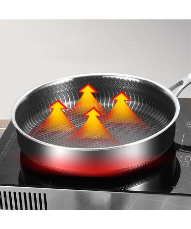 DELURA Saucepan Stainless Steel Pans Cooking Pots Utensils Cookware Set for Kitchen Accessories Skillet Frying Induction Deep Fryer Wok Wok - Buy Online on SooperMarket.com