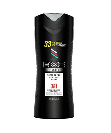 Axe Hair 3 in 1 Total Fresh - Shampoo, Conditioner, Body Wash - 16 FL OZ (473 mL) - Pack of 3 - Buy Online on SooperMarket.com