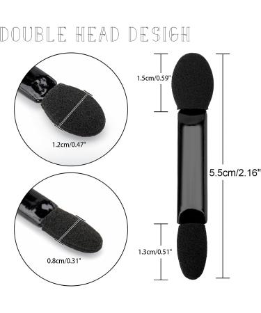 100PCS Disposable Eyeshadow Applicators | Black Sponge Brushes for Eye and Nail Makeup - Buy Online on SooperMarket.com