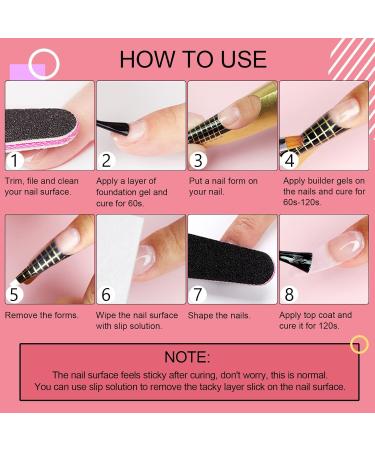 Saviland Builder Nail Gel Kit - 4 Colors Hard Gel for Nail Strengthening & Extensions | 100PCS Forms & Brush - Perfect for Beginners & Pros - Buy Online on SooperMarket.com