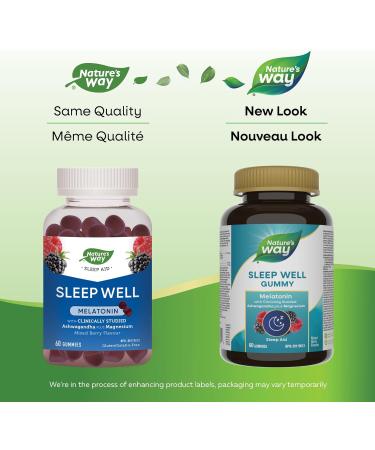 Nature's Way Sleep Well Gummies Melatonin Magnesium & Clinically Studied Ashwagandha Supplement Sleep Aid & Jet Lag Support for Adults Natural Mixed Berry Flavour 60 Vegetarian Gummies - Buy Online on SooperMarket.com