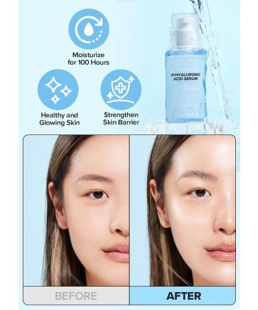 I DEW CARE Hydra Vibes 10-Hyaluronic Acid Serum | Moisturizing Korean Vegan Skin Care | Jeju Hydrangea | Glass Skin Glow | 30ml - Buy Online on SooperMarket.com