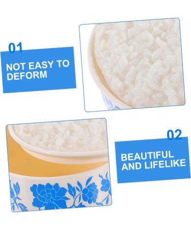 Toyvian 2pcs Simulated Rice Toy Models Food Plastic Cooked Rice Artificial Rice Fake Rice Fake Steamed Rice Model Decorative Model Decorative Cooked Rice Home Decor Ornaments Pvc Big Bowl - Buy Online on SooperMarket.com
