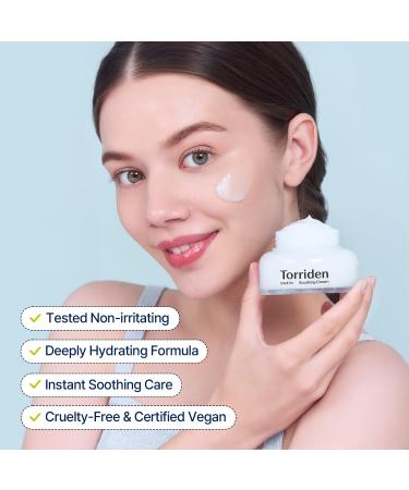 Torriden DIVE-IN Hyaluronic Acid Soothing Cream 3.38 fl oz | Best Facial Moisturizer for Sensitive Dry Skin | Fragrance-free Vegan Cruelty-Free - Buy Online on SooperMarket.com