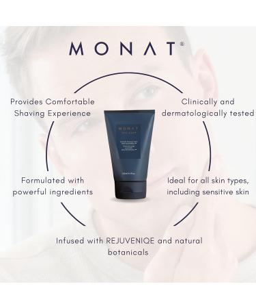 Buy MONAT For Men Essential Shaving Cream - Natural Formula with Shea Butter & Coconut Oil - 120ml - Buy Online on SooperMarket.com