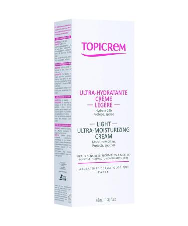 Topicrem Light Ultra-Moisturizing Cream 40ml - Hydrating Skin Care for All Skin Types | International Shipping Available - Buy Online on SooperMarket.com