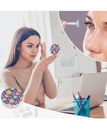 Magic Pattern with Unicorn Contact Lens Travel Kit Portable Cute Contact Box with Mirror for Daily Outdoor - Buy Online on SooperMarket.com