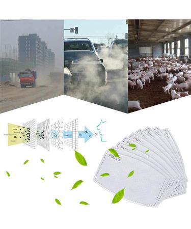 10PCS Activated Carbon Anti Haze Filter Replacement Papers - Buy Online on SooperMarket.com