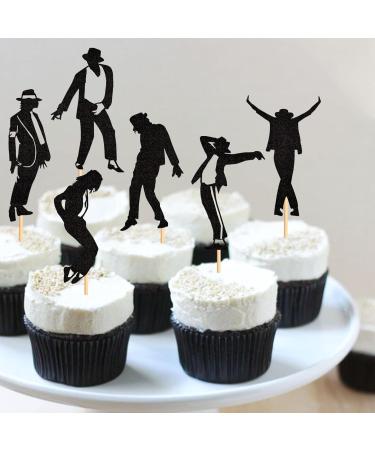 Blumomon 30pcs Jazz Cupcake Toppers Dance Party Cake Decoration Black Glitter Tap Dancers Cupcake Picks Music Dancer Cupcake Picks for Birthday Parties Wedding Party Decorations Disco-4 - Buy Online on SooperMarket.com