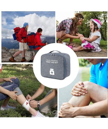 Zimohe 2PCs Waterproof Medicine Storage Bag - Large Capacity Empty Pill Organizer for Home Auto Office Camping & Travel - Gray - Buy Online on SooperMarket.com
