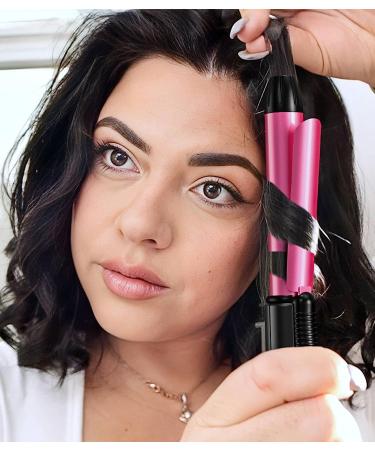 Mini 3/4 Inch Ceramic Hair Curler for Short Hair - Dual Voltage Travel Size Curling Iron with Storage Bag - Buy Online on SooperMarket.com