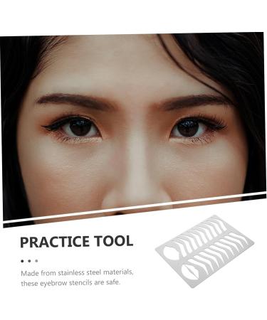 Mikinona Eyebrow Template Eyebrow Shaper Kit Eyebrow Mold Eyebrow Practice Template Stainless Steel Lipstick - Buy Online on SooperMarket.com