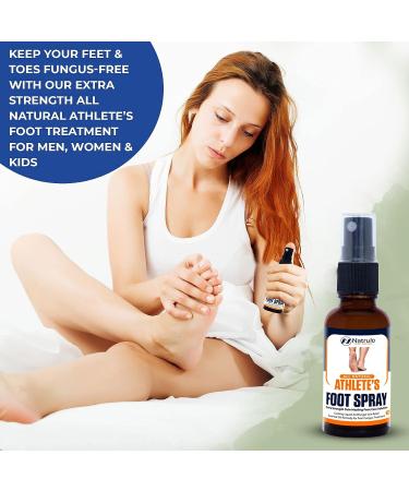 Natrulo All Natural Athlete s Foot Spray - 1oz Liquid Antifungal Itch Relief - Vegan Essential Oil Remedy for Fungus Treatment and Skin Healing - Buy Online on SooperMarket.com