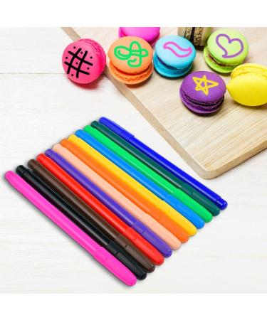 12/24 Pcs Edible Food Pens - Cuisine Coloring Pen Refreshments Color Markers | Cuisine Grade Icing Pens Food Refreshments Gourmet Writers Cake Coloring Markers for Stencils Stamping 6.96 Inches 12 PCS - Buy Online on SooperMarket.com