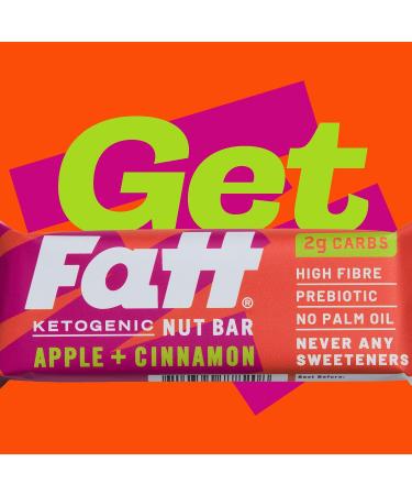 Fatt Keto Nut Bars - Apple & Cinnamon 15-Pack - Low-Carb Gluten Free Clean Snack Bars - High Fiber, Vegan, Super Fats - Fattbar Apple & Cinnamon 15ct - Buy Online on SooperMarket.com