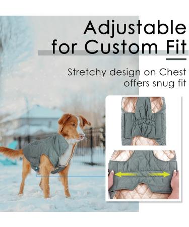 ThinkPet Dog Winter Cold Weather Coat - Waterproof Reversible Jacket for Small Medium Large Dogs - Warm Reflective Vest with Thick Padding - Size L (Green) - Buy Online on SooperMarket.com