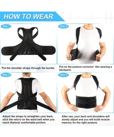 PAZAPO Posture Corrector for Men&Women - Back Brace Lumbar Support and Upright Breathable Straightener Improve Neck Back Shoulder Pain Relieve (Medium(29-33 Inches)) - Buy Online on SooperMarket.com