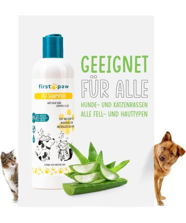 FIRSTPAW Pet Shampoo 500ml - Vegan Puppy & Dog Shampoo Aloe Vera Formula for Sensitive Skin Suitable for All Breeds & Fur Types - Buy Online on SooperMarket.com